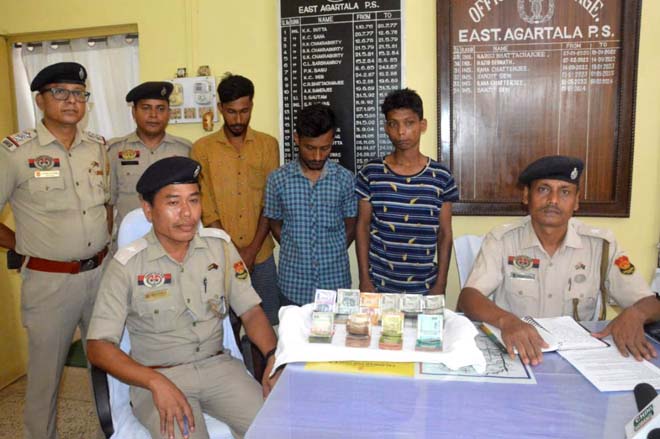 Two thieves arrested from Agartala in connection with a daring theft case on April 24