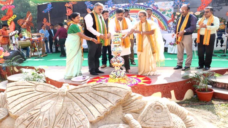 ICA Minister Sushanta Chowdhury inaugurates Butterfly Festival at Heritage Park Agartala on December 04