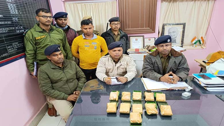Police seize huge quantities of Brown Sugar under the jurisdiction of Amtali police station on February 02