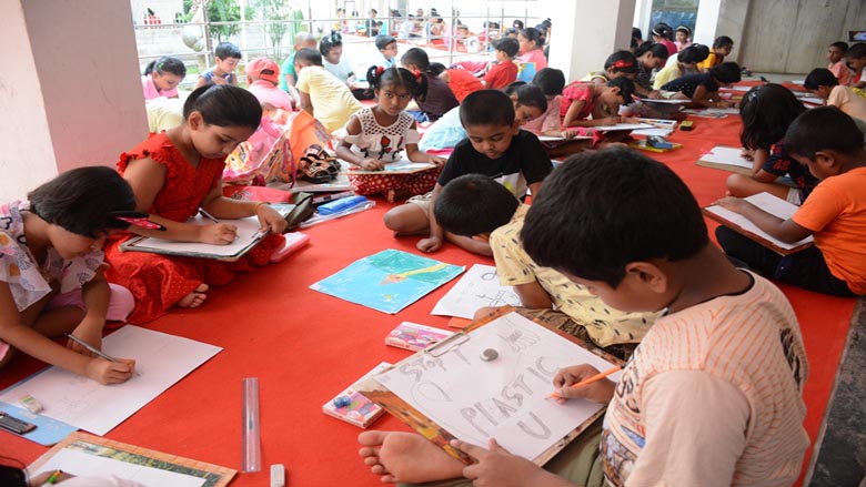 Pollution Control Board Organized Sit and Draw Competition in Connection With World Environment Day at Sukanta Academy on May 05