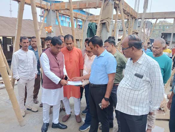 MB Tilla markets new building has been inspected by Mayor Dipak Majumer on February 19