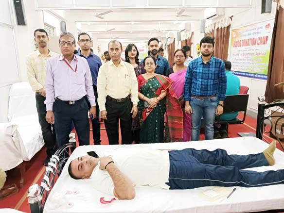 The Income Tax office organised a blood donation camp at Agartala on February 21