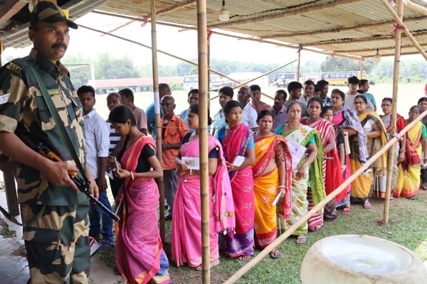 Peaceful polling conduct in Tripura